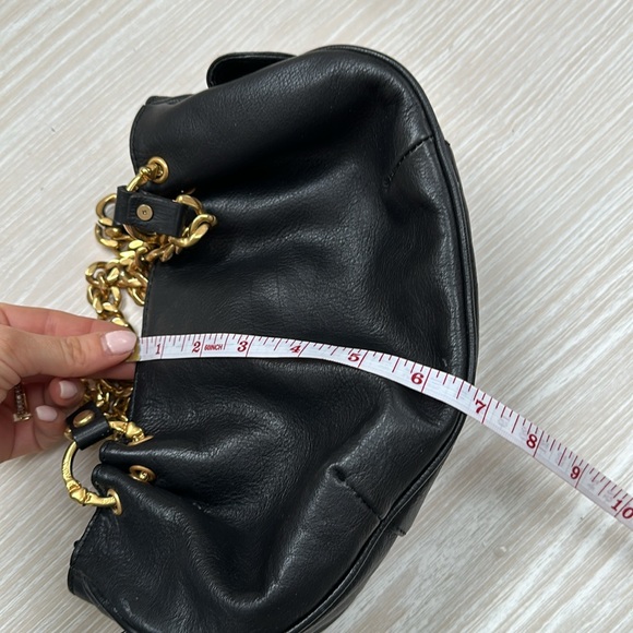Rare Vintage Juicy Couture Leather pouch bag with gold chain hardware - Picture 11 of 14